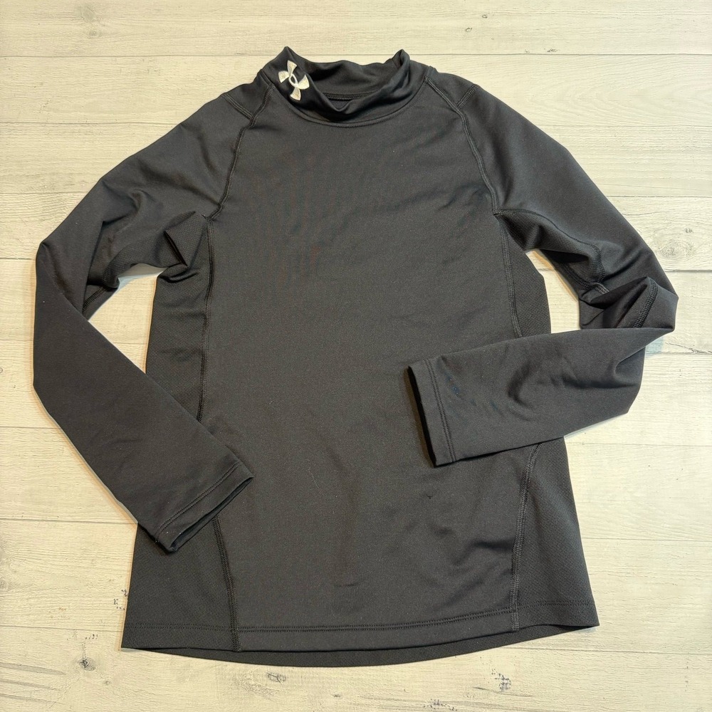 Under Armour kids black long sleeve baselayer youth medium